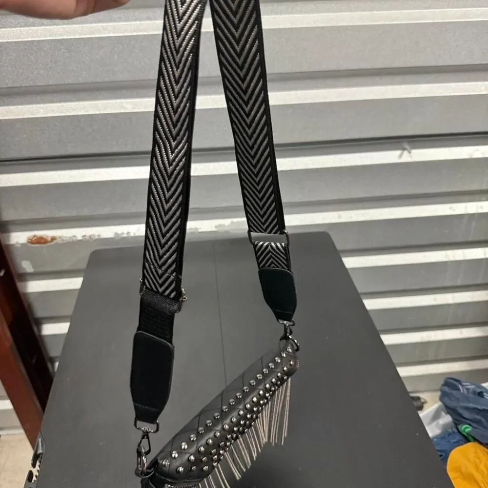 Y2K Grunge Punk Rocker Metal Studded Sling Bag / Waist Pouch